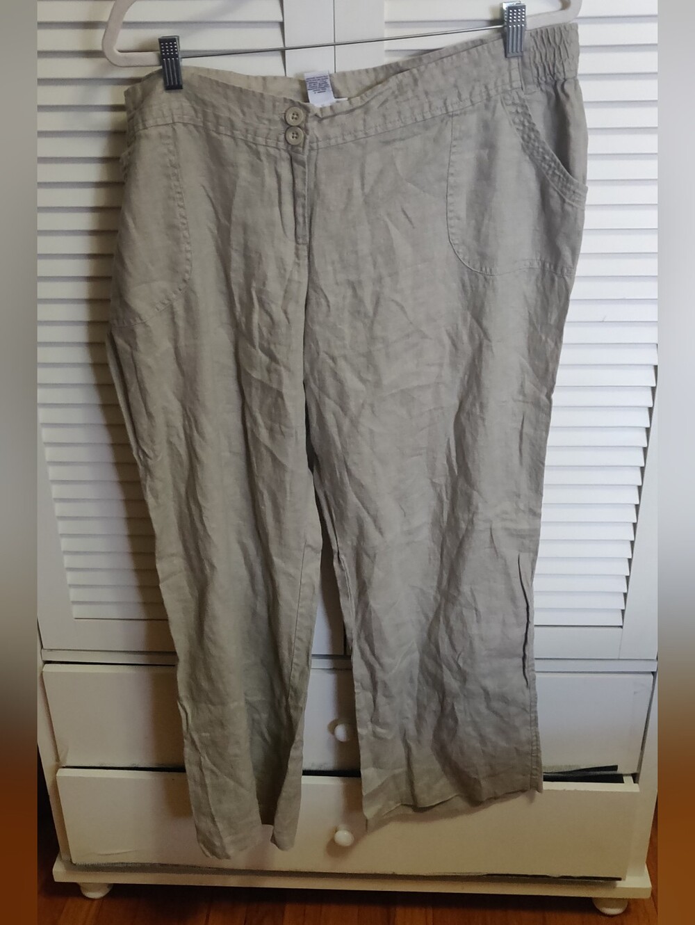 Liz Lange for Target Maternity Flax Beige Linen Capris